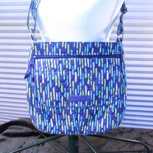 Vera Bradley Large Crossbody Mailbag in Katakana Showers - Quilted Cotton Purse